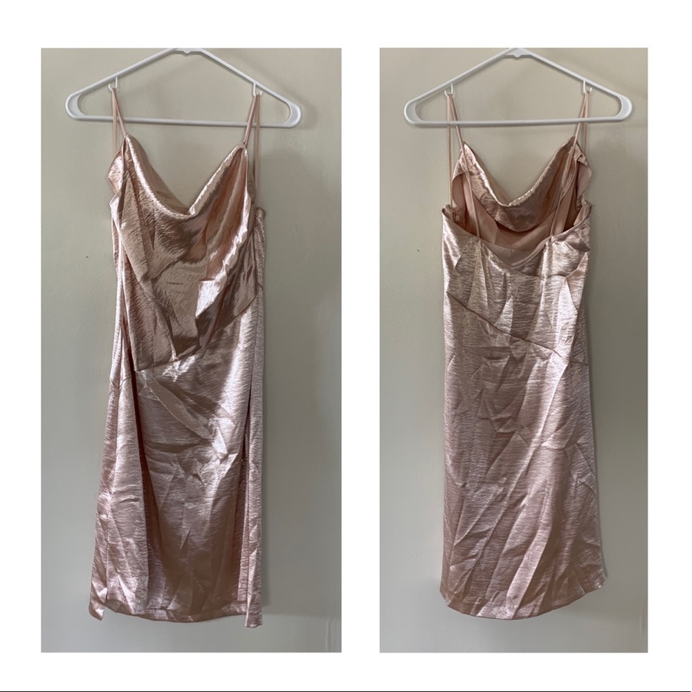 Silky, cream colored cocktail dress. Size 4.